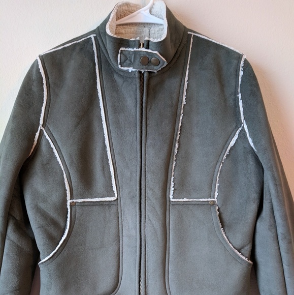 Bebe Faux Suede Zipper Jacket Medium - Picture 5 of 10